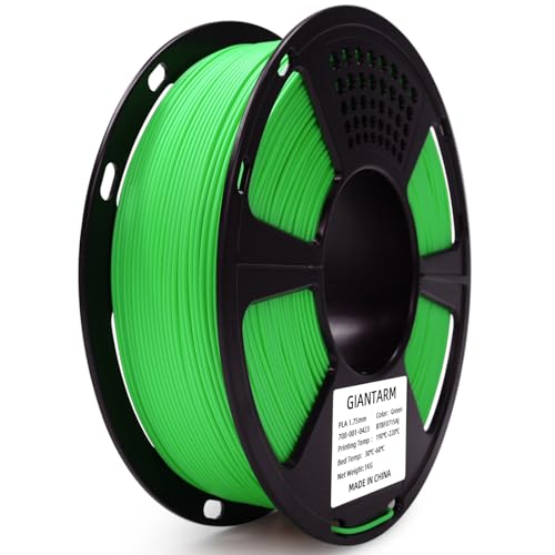 Image of GIANTARM 3D Printer Filament, Green Pla Filament, 1Kg(2.2lbs) Spool, 1.75mm Dimension Accuracy + /- 0.03mm, 3D Printing Filament