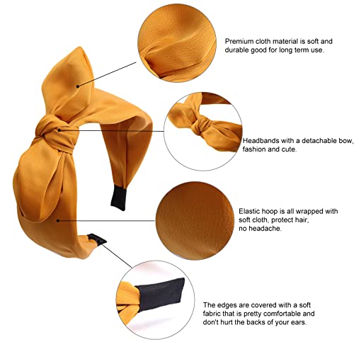 Jaciya Bow Headbands For Women Non Slip Fashion Knotted Headband With Bow Girls Bunny Ears Head Band Hair Accessories Diademas Para Mujer De Moda #TOP6