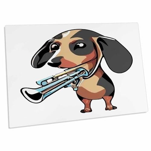 3dRose desk pad grande con diseño de perro foxhound miniatura 1