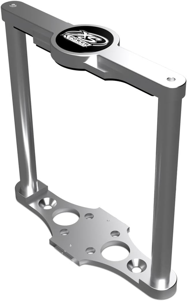 XS Power HD-3100 Battery Hold Down - Heavy Duty Billet Aluminum Battery Holder Fit for XS 3100 Series - Aluminum Tray with Rubber Top, Side, and Corner Bumpers Included