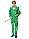 Suitmeister Herren Men Suit Business-Anzug Hosen-Set,The Riddler,L