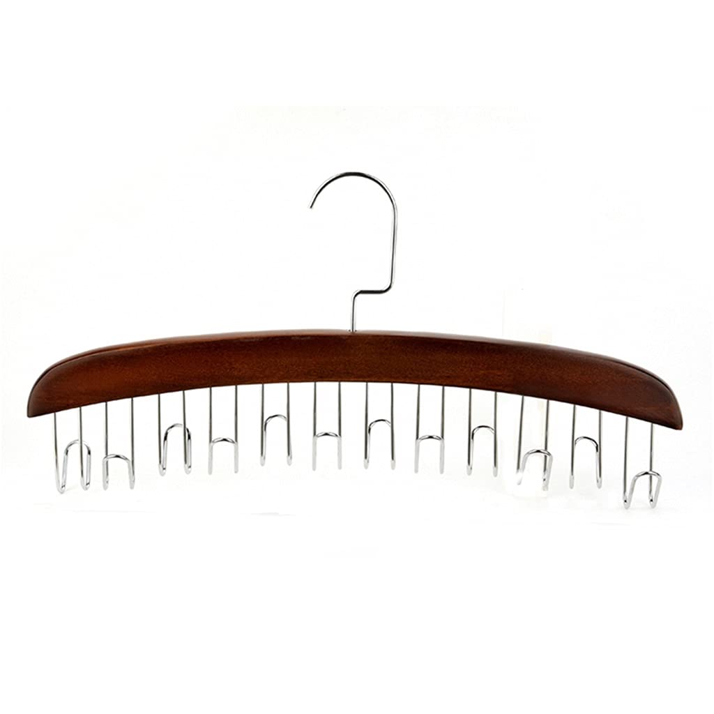 MOBYGKFY Multifunction Wood Belt Organizer Tie Scarf Rack Hanger Metal Hook Wardrobe Closet Organizer Storage Organizer(1PCS,Antique12hooks)