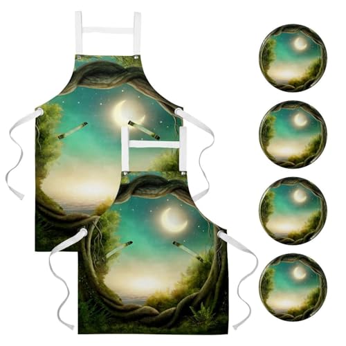 Tablier de serveuse polyvalent pour bistrot, bar et nettoyage de la maison