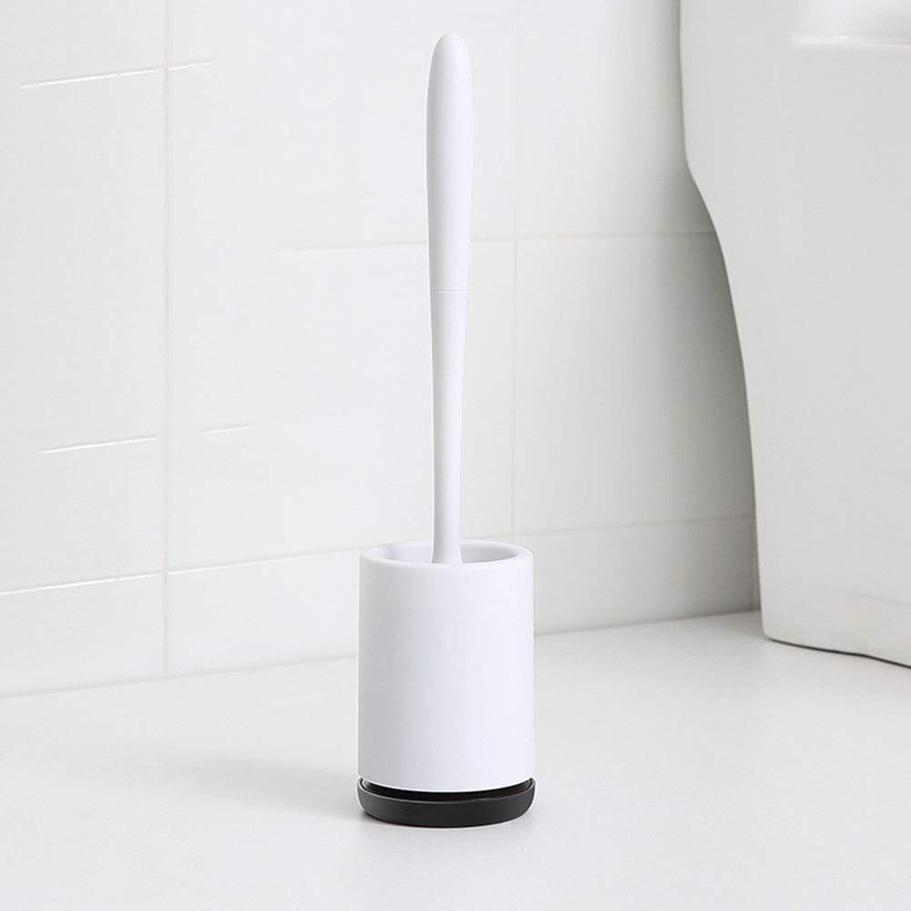 Brosse de toilette avec base suspendue ou posée pour nettoyage de salle de bains