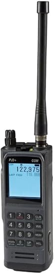 Sporty's PJ2+ COM Aviation Handheld Radio with Easy-to-Read Oversized Screen