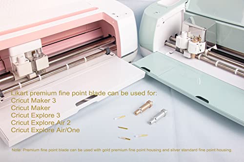 LIKART 3 Peças de Lâminas de Ponta Fina Premium para Cricut Explore 3/Air 2/Air/One/Maker 3/Maker, S