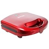 Better Chef Electric Sandwich Grill Press | 2-Sandwich | Non-Stick | Cord & Upright Storage (Red)