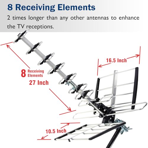 image for Five Star Outdoor HDTV Antenna up to 200 Mile Long Range, Attic or Roo