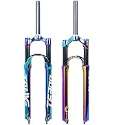 HAIMIM Mountain Bicycle Suspension Forks, 27.5/29 inch MTB Bike Front Fork with Rebound Adjustmen...