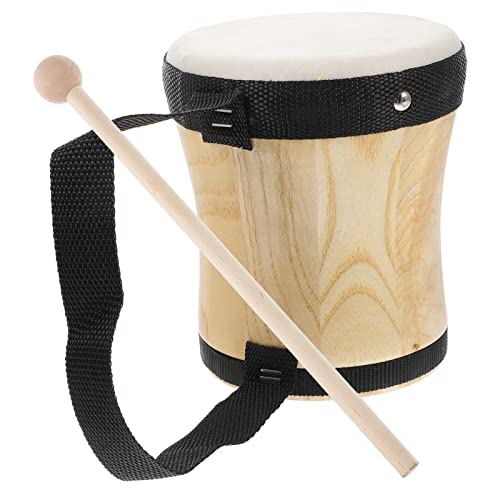 Vaguelly Kid Bongos Drum With Drum Stick Wood Percussion Musical Instrument for Kids Adults...