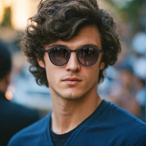BLUEMOKY Polarized Round Sunglasses Trendy: Cute Shades for Men Women UV400 Protecion - Classic Circular Sun Glasses3