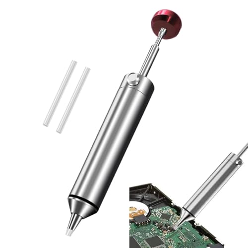 Solder Sucker Tool Desoldering Pump Solder Wick Pump with High Temperature Resistan-t Flexible Silicone Nozzle,High-Grade Aluminum Casing,Essential Accessories for The Professional Welders - Image 3