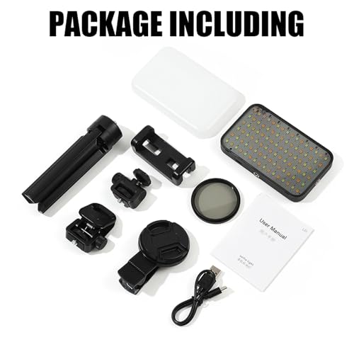Image of Tattoo Light Tattoo Equipment and Supplies Remove Glare LED Tattoo Photography Video Lights with Clip with LED Beads and CPL Filter Lens for Taking Tattoo Photos