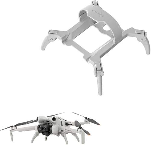 Xmipbs Tren de aterrizaje extendido para DJI Mini 4 Pro, pata de araña de aterrizaje plegable compatible con accesorios Mavic Mini 4 Pro, gris
