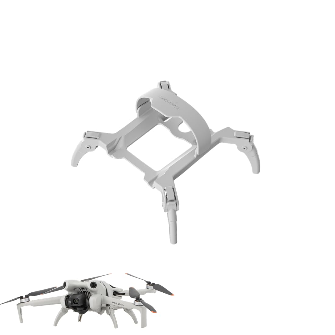 XmipbsExtended Landing Gear for DJI Mini 4 Pro, Foldable Landing Spider Leg Compatible with Mavic Mini 4 Pro Accessories Grey
