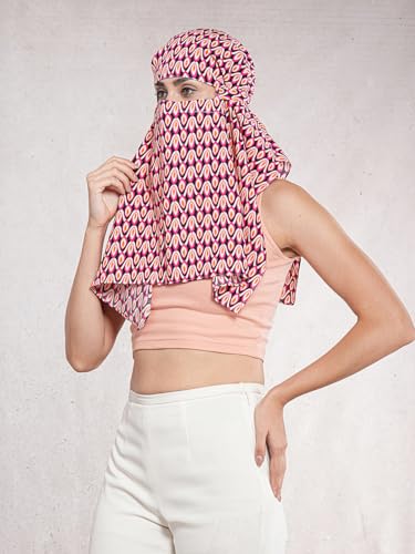 Image of Multipurpose Mask Cum Scarf for Women Cotton I Face Cover for Women I Sun Protection and Summer Wear Scarf