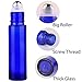 inice 24 Pack,10ml Roller Bottles for Essential Oils Cobalt Blue Glass Stainless Steel Roll On Ball Bottles for Travel
