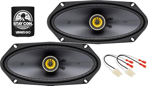 KICKER Rear Panel 4x10 Speakers Kit for Chevrolet Suburban(C/K/R/V) 1973-91 Upgrade Kit - Pair of CS Series 4x10 Inch Coaxial Speakers with Harnesses - CSC4104 50CSC4104