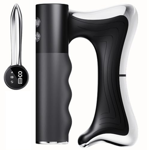 Pistola de masaje profesional de tejidos profundos - 3 modos, calefacción, vibración y EMS para adelgazamiento y relajación muscular (Ventre, piernas, brazos)