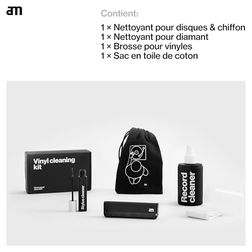 Kit nettoyage vinyle 3-en-1 contre les grésillements de disque