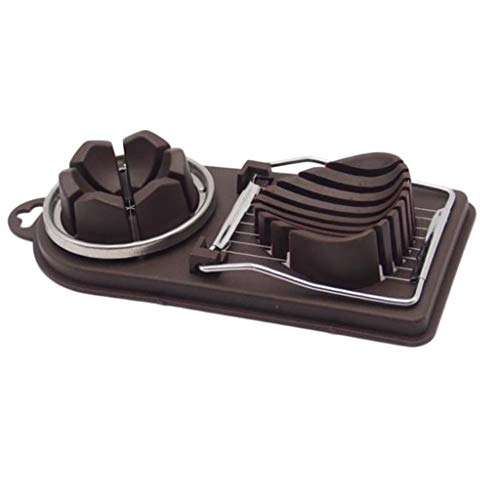 gazechimp 2 Em 1 Ovo Cozido Slicer Chopper Ginger Cortador Salada Cozinha - Café