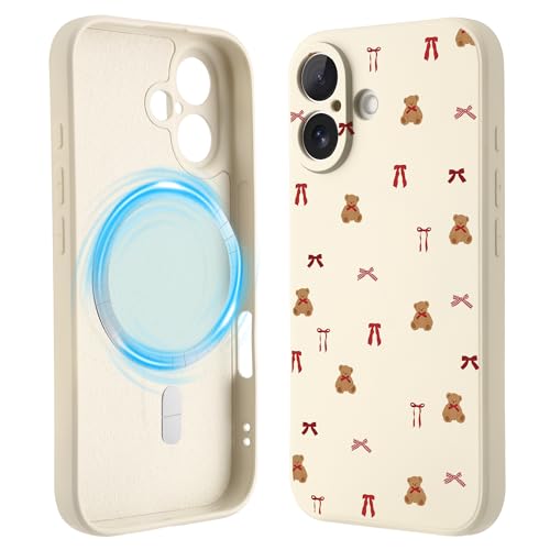 Coque iPhone 16 ours rouge : protégez votre précieux téléphone avec douceur et style MagSafe