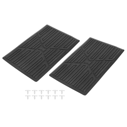 FUELHOOD フロアマット ペダルレストフットレスト カートラックフロアマット ユニバーサル 22.6x15x1 cm 2pcs 黒い 内装パーツ アクセサリー