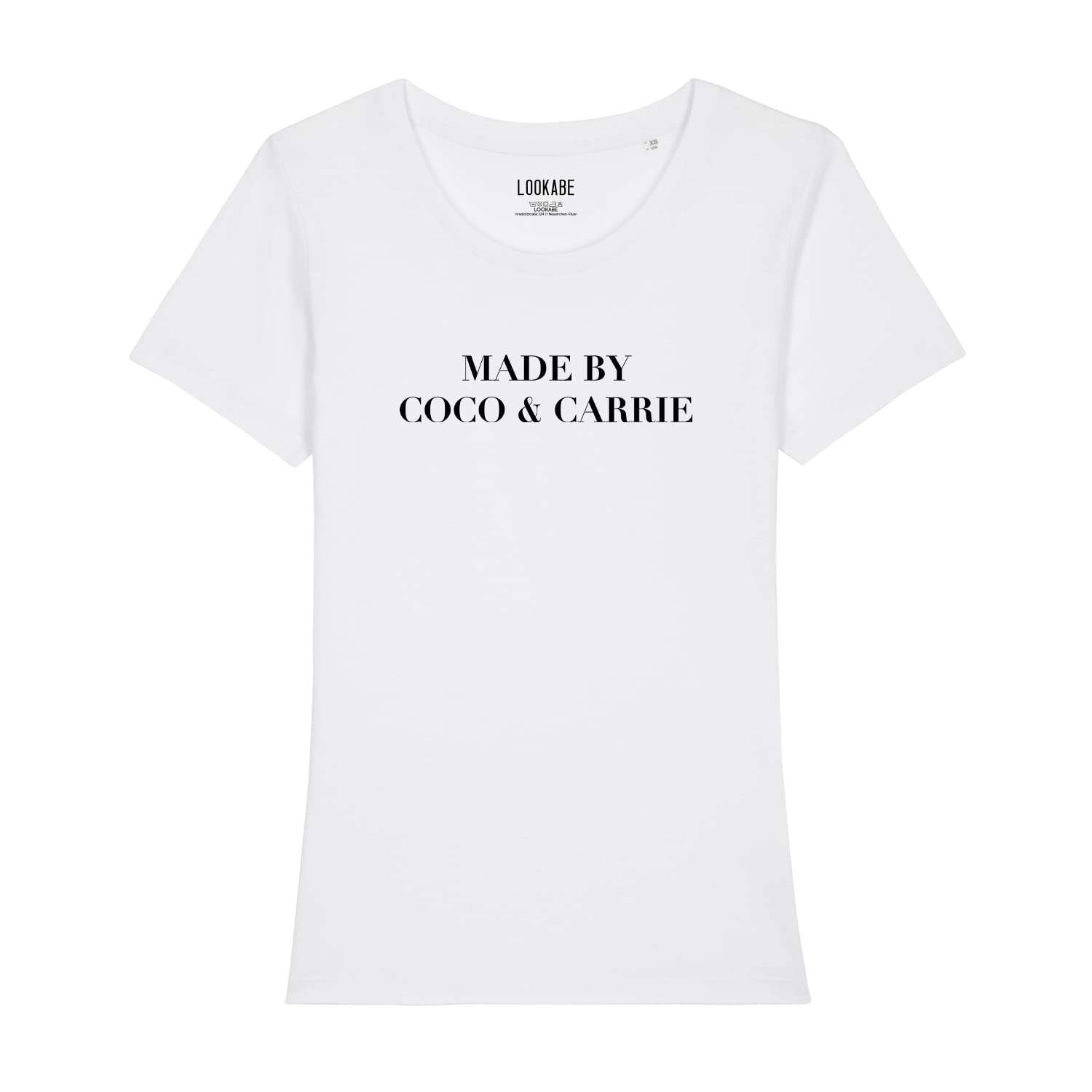 Damski T-shirt Expresser - Made by Coco & Carrie - sportowy styl uliczny Basic T-shirt z bawełny organicznej na wiosnę i lato, biały, M