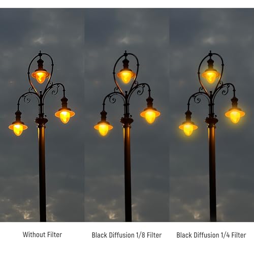 Image of NEEWER 58mm 1 /4 & 1 /8 Black Diffusion Filter for Mist Cinematic Effect (2 Pack), Multicoated Filter Set for Portrait Photography Video with Storage Case & Cleaning Cloth