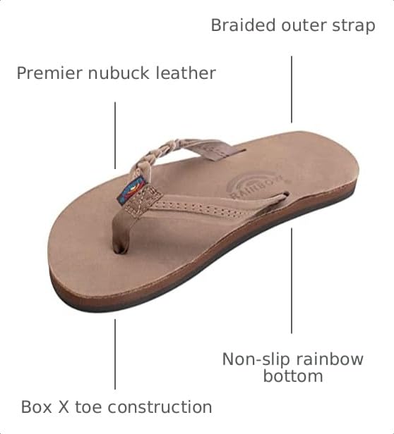 Image of Rainbow Sandals Kid's Single Layer Premier Leather Flirty Braidy | Casual Sandals
