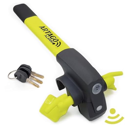 Artago 870 Barra Antirrobo Coche Volante 2en1 con Alarma Inteligente 120dB Alta Gama