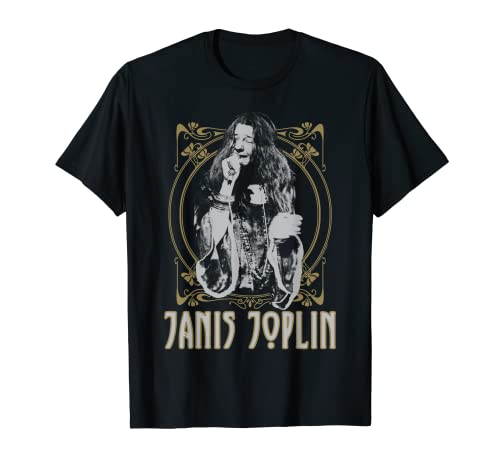 Janis Joplin Gold Framed Camiseta Cover