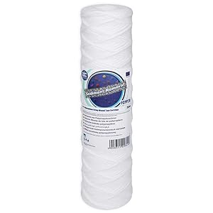 5 x Aquafilter 20 Micron Yarn String Wound Sediment Water Filter 10″ FCPP20