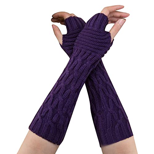 LTWOTEJNG Manoplas – Guantes sin dedos para mujer, calentadores de pulso, calentadores de manos, calentadores de manos, de punto, sin dedos, calentadores de brazos, calentadores de brazos,