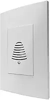 Conjunto Campainha Cigarra com Placa 4X2, Alumbra, Inova Pro 85063, Branco
