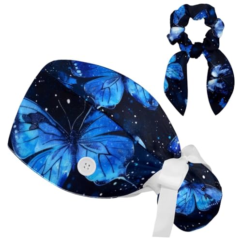 Women’s Working Cap Scrub Hats with Bow...
