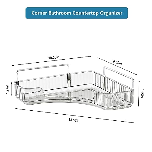 Plateau de parfum d'angle INVSSENE pour libérer l'espace encombré de votre lavabo