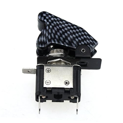 STOBAZA Ignition Switch Black Cover Marine Toggle with Yacht Racing The Switch 20a Race Car Illuminated Button 12v LED Toggle