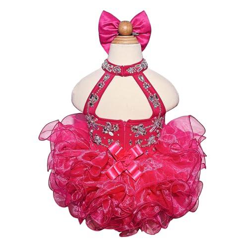 Baby Girls Handmade Beaded Dresses Pageant Dress Birthday Dresses infent Princess Dress3