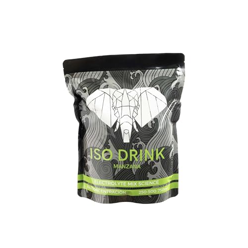 Iso Drink Saco 500g | Bebida Isotónica con Manzana Natural Liofilizada | 6% de Carbohidratos por Dosis | Optimiza Tu Hidratación y Energía