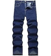 RANMCC Men's Baggy Jeans 90s Retro Loose Straight Denim Pants High Waist Comfortable & Stylish fo...