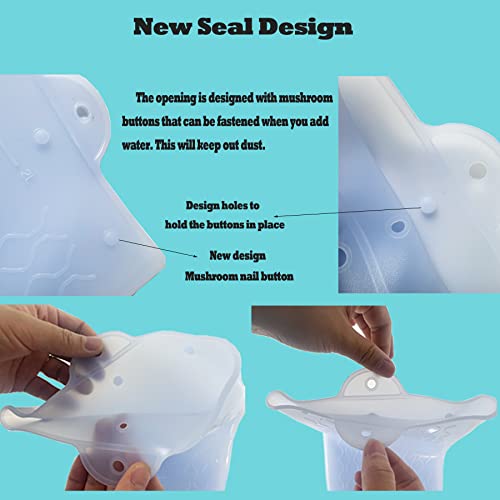 Image of GNEGKLEAN Silicone Enema Bag Kit with 6.3ft Hose, 5 Enema Tips, Controllable Flow Valve and Water Thermometer - 2 Quart Capacity Coffee enemas for Colon Cleanse