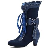 SQTGYRJU Victorian Boots for Women Vintage Chunky Heels...