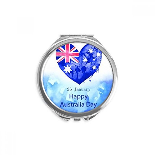 Miroir de maquillage portable Australie : miroir de poche cœur multicolore idéal pour le voyage