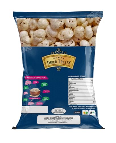 Image of Dried Treats Dried Fruits Nuts And Seeds (Makhana Pudina, 500g (2x250g))