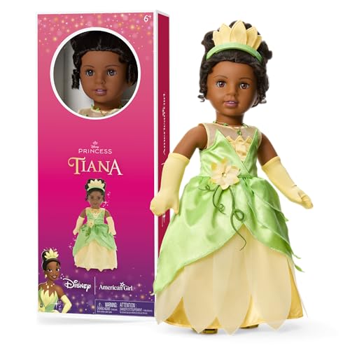 American Girl Disney Princess Tiana 18-inch Doll Curly Black Hair Brown Eyes Includes Accessories Ages 6+