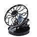 Clip en el Ventilador, Mini Ventilador del Escritorio portátil accionada Solar del Clip del Ventilador para el Cochecito de bebé Oficina al Aire Libre (Negro)