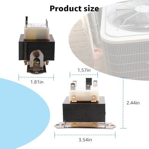 240v to 24v transformer 0130m00138s compatible with goodman amanab1141643 b11416-43 pf40224 40va furnace transformers - 208240 volt to 24 volt