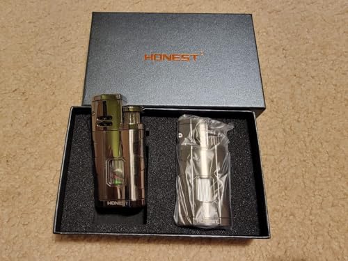 Encendedor antorcha de butano 2 pack metal gris miniatura 2