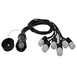 JUNMAN 19pin Socapex to Edison Power Cable 5ft 1.5meters Length 13AWG for Power Distro 1pc Pack